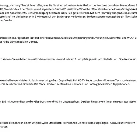 Harmony - Osterweg 52, App 1 Wenningstedt-Braderup (Sylt)